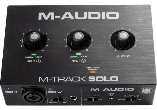 M-AUDIO - RMD MTRACK-SOLO 2 canaux, 1 entrées combo + entrée jack instrument/ligne