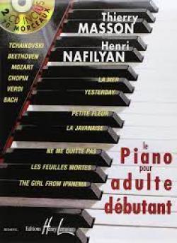 Le piano pour adulte débutant + 2 CD de Masson et Nafilyan